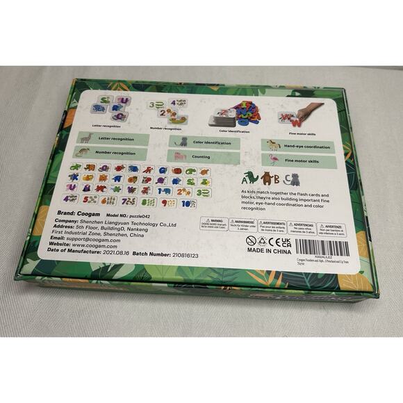 ABC Alphabet and Number Learning Toy Puzzle Coogan Educational Toys - Picture 3 of 5